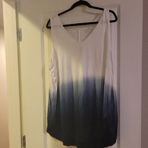 Torrid Ombre Navy and White Tank Top